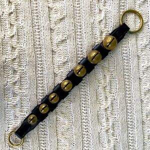 Vintage Bell Strap - Black with Brass Bells